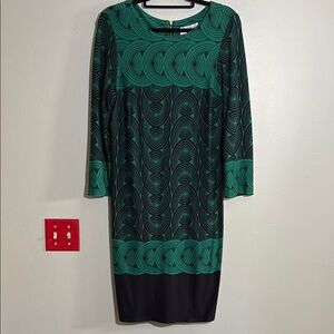 NorthStyle Green Long Sleeve knit Sheath Dress 10